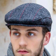 Trinity Irish Flat Cap in Blue Plaid