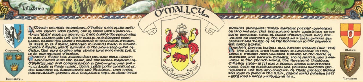 O'Malley Family Crest  Parchment