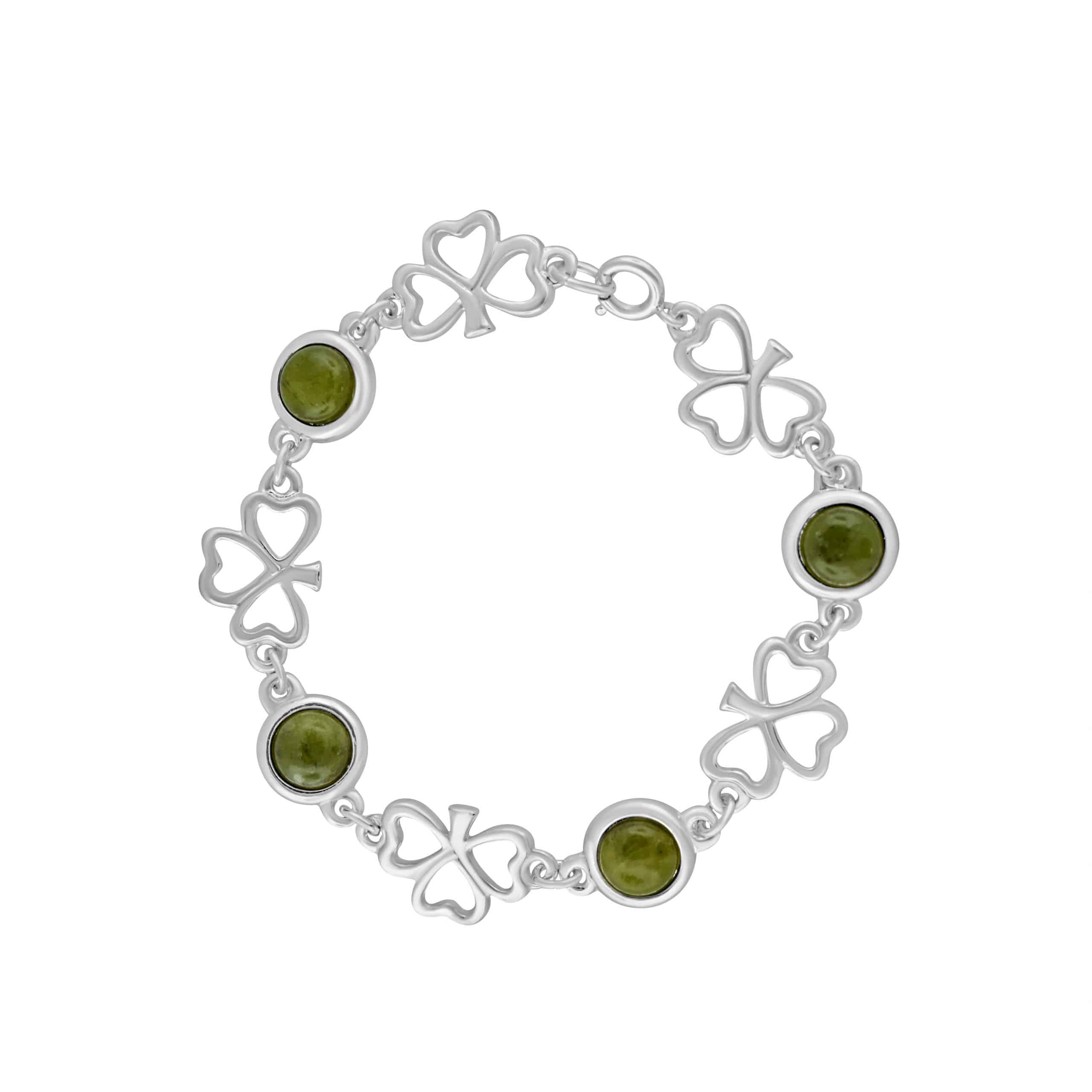 Connemara Marble Shamrock Link Bracelet