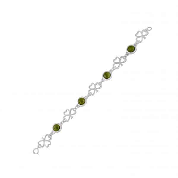 Connemara Marble Shamrock Link Bracelet