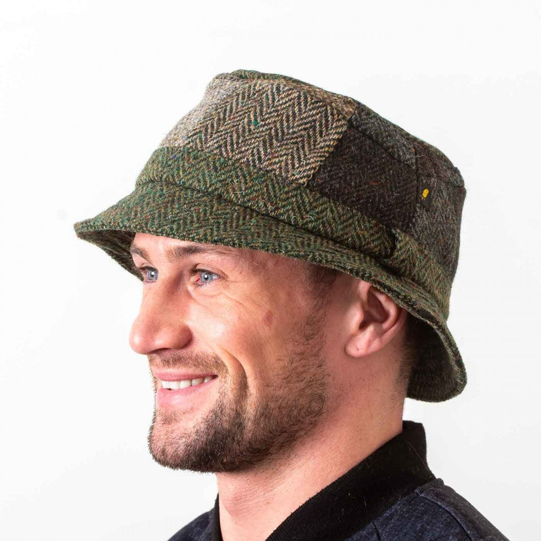Patchwork Irish Walking Hat Green Tones