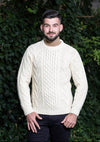 Men's Classic Merino Wool Aran Sweater