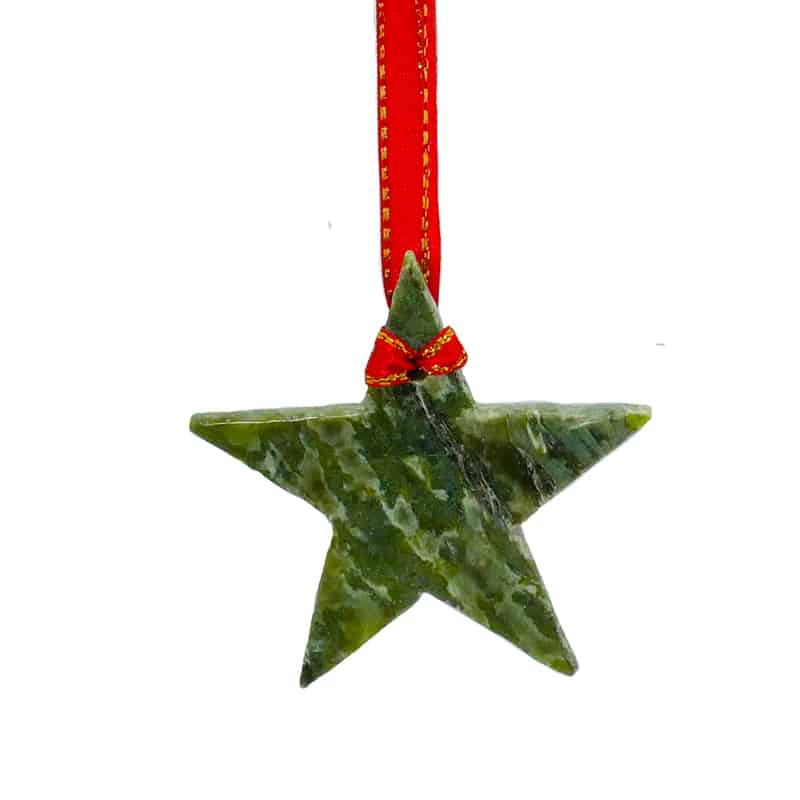Irish Christmas Star Connemara Marble Decoration
